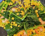 冷凍#コーンエビほうれん草バターマヨ炒め作り方7写真