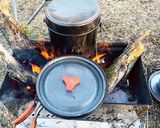キャンプ飯　スキレットでマカロニグラタン作り方2写真