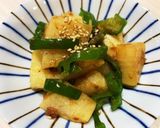 長芋とピーマンの和風炒め作り方5写真