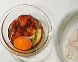 レンジでおつまみ：鶏むね肉のキム玉作り方1写真