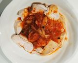 レンジでおつまみ：鶏むね肉のキム玉作り方2写真