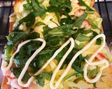 栄養たっぷりカニカマ大葉チーズ卵トースト作り方5写真