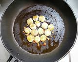 里芋に小松菜と小エビの醤油炒め作り方3写真