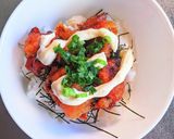 野菜たっぷりマヨ唐揚げ丼作り方3写真