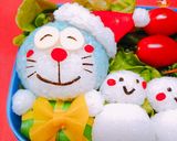 サンタ ドラえもん キャラ弁作り方7写真