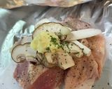 糖質オフきのこと鶏のホイル焼きクリスマス作り方2写真