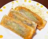 簡単☆鶏ミンチ＆もやしのヘルシー春巻き作り方16写真