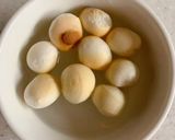 絹さやとかまぼこの卵とじ作り方4写真