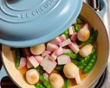 絹さやとかまぼこの卵とじ作り方7写真