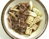 レンジ時短!すき焼きバター丼作り方3写真