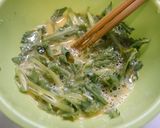 簡単！春菊チヂミ　小麦粉不要作り方2写真