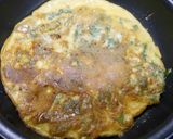 簡単！春菊チヂミ　小麦粉不要作り方4写真