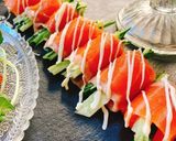 一口前菜♪サーモンのチーズきゅうり巻き作り方3写真