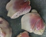 リカちゃん♡鶏レバーかいわれ鬼からしマヨ作り方3写真