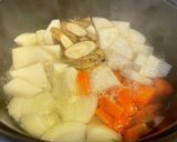 根菜と焼き油揚げの味噌汁作り方2写真