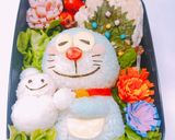 雪だるまとドラえもん キャラ弁作り方8写真