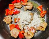 柔らか鶏もも肉とパプリカの♡シュクメルリ作り方14写真