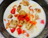 柔らか鶏もも肉とパプリカの♡シュクメルリ作り方15写真