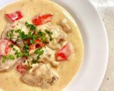 柔らか鶏もも肉とパプリカの♡シュクメルリ作り方25写真
