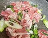 薄切り豚肉とネギの甘うま煮☆作り方3写真