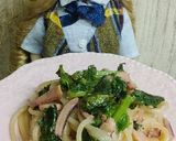 リカちゃん♡菜の花イカの塩辛パスタΨ作り方17写真