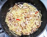 オイルサーディンと卵にレンコンのパスタ作り方4写真
