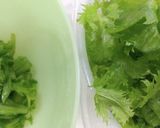 わさび菜サラダ＆ごま味噌ドレッシング作り方1写真