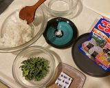 干し大根葉のクリチおにぎり作り方1写真
