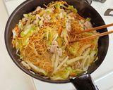 生姜と冬野菜のお酢でさっぱり焼ビーフン作り方6写真