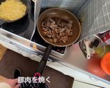 昨日の鍋の残りで作った、あんかけ焼きそば作り方3写真