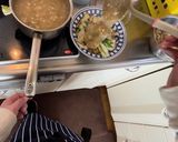 昨日の鍋の残りで作った、あんかけ焼きそば作り方6写真