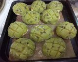 パンで簡単★狭山茶チョコちっぷメロンぱん作り方9写真