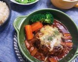 圧力鍋で◎ふっくら煮込みハンバーグ作り方6写真