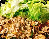 豚肉の野菜入り生姜焼き☆タレしみレタス作り方10写真