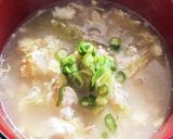 くずし豆腐と白菜の具沢山ぽかぽか卵スープ作り方9写真