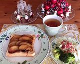 クリスマスモーニング♡焼き林檎トースト作り方10写真