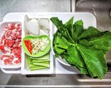 豚こま肉と大根に小松菜のピリ辛炒め作り方1写真