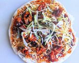 焼き鳥ピザ作り方5写真