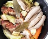 野菜の旨味たっぷり【無水ポトフ（ベーコン作り方5写真