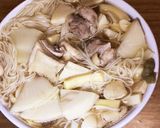 鶏モモと竹の子の温麺作り方6写真