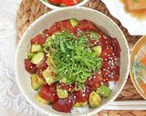 【簡単】味付け簡単☆マグロのポキ丼作り方5写真
