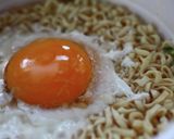 チキンラーメンの釜玉風油そば作り方4写真