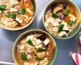 豚こまボロネーゼ風パスタ味麻婆豆腐茄子作り方20写真
