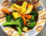 根菜茄子肉なしトンテキ味温野菜サラダ作り方13写真