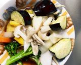 根菜茄子肉なしトンテキ味温野菜サラダ作り方14写真