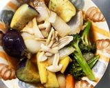 根菜茄子肉なしトンテキ味温野菜サラダ作り方15写真