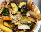 根菜茄子肉なしトンテキ味温野菜サラダ作り方19写真