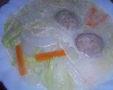 白菜と肉団子のホワイトスープ作り方7写真