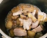分量簡単♪市販すき焼きのタレで豚バラ大根作り方6写真