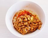 レンジで簡単！納豆キムチーズオートミール作り方3写真